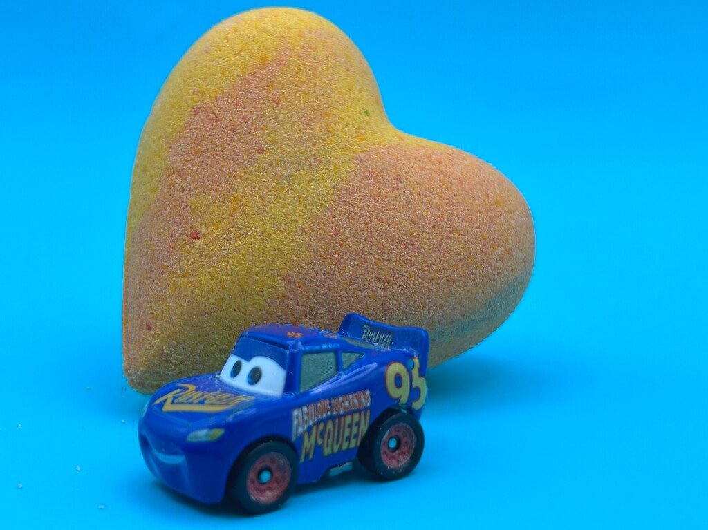 CARS HEART Kids Bath Bomb with Car Toy Inside - Berwyn Betty's Bath & Body Shop