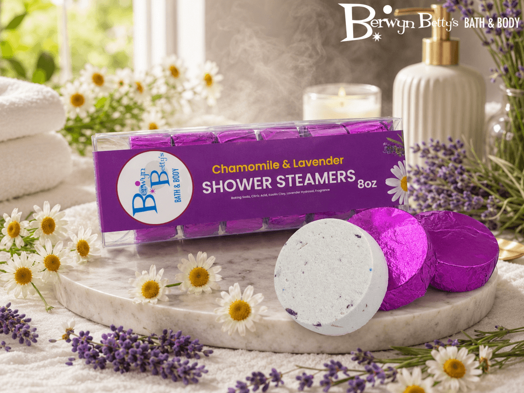 Chamomile & Lavender Shower Steamers - 6 ct - Berwyn Betty's Bath & Body Shop