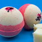 Cherry Almond Scented Bath Bombs with Handmade Soap Inside - 2 ct - Berwyn Betty's Bath & Body Shop