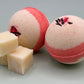 Cherry Almond Scented Bath Bombs with Handmade Soap Inside - 2 ct - Berwyn Betty's Bath & Body Shop
