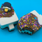 Chocolate Dipped Ice Cream Bar Kids Bath Bomb with Ice Cream Bar Eraser Inside - Berwyn Betty's Bath & Body Shop