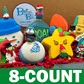 CHRISTMAS Kids Bath Bomb Gift Box with Holiday Themed Bombs - 8 ct - Berwyn Betty's Bath & Body Shop