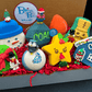 CHRISTMAS Kids Bath Bomb Gift Box with Holiday Themed Bombs - 8 ct - Berwyn Betty's Bath & Body Shop