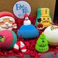 CHRISTMAS Kids Bath Bombs Gift Box with Holiday Themed Bombs - 5 ct - Berwyn Betty's Bath & Body Shop