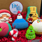 CHRISTMAS Kids Bath Bombs Gift Box with Holiday Themed Bombs - 5 ct - Berwyn Betty's Bath & Body Shop