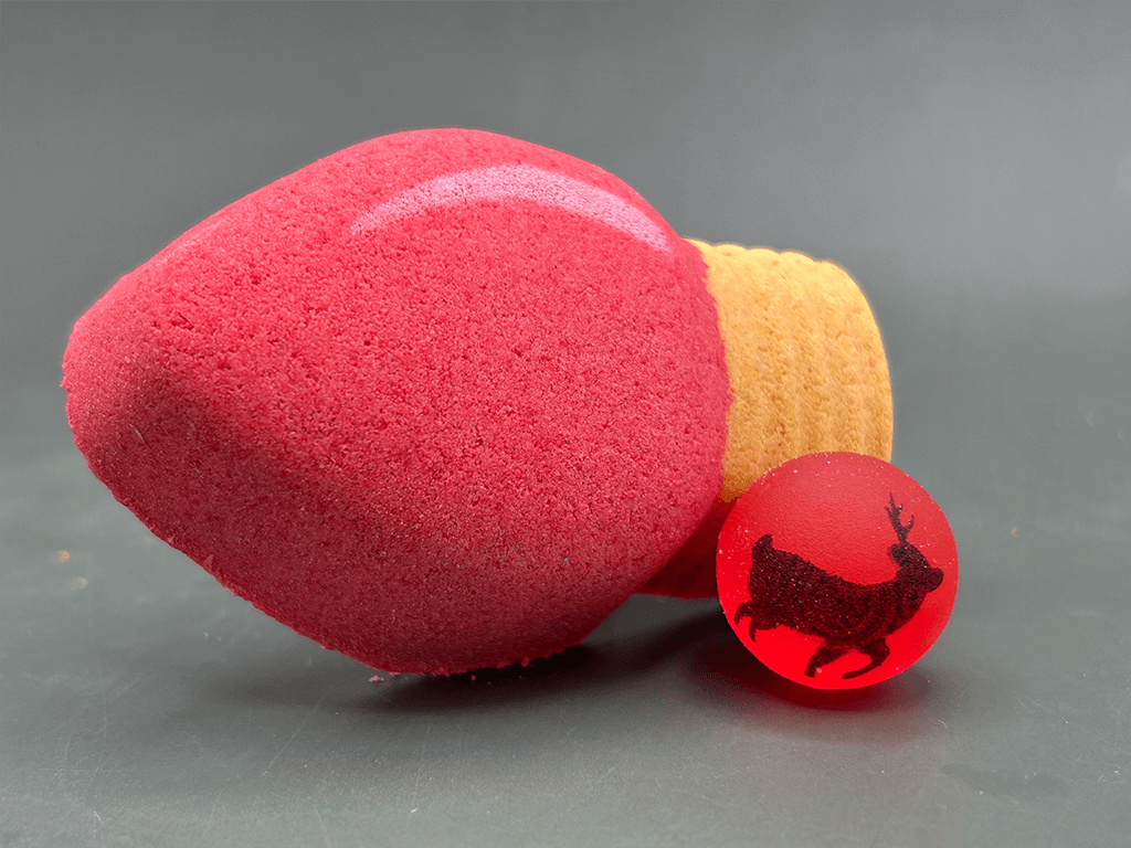 Christmas Light Bulb Kids Bath Bomb with Christmas Rubber Ball Inside - Berwyn Betty's Bath & Body Shop