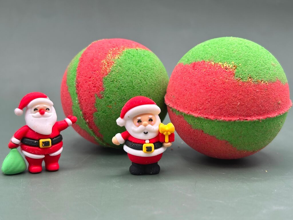 Christmas Stocking Stuffer Kids Bath Bomb with Santa Inside - Berwyn Betty's Bath & Body Shop