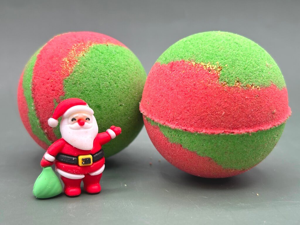 Christmas Stocking Stuffer Kids Bath Bomb with Santa Inside - Berwyn Betty's Bath & Body Shop