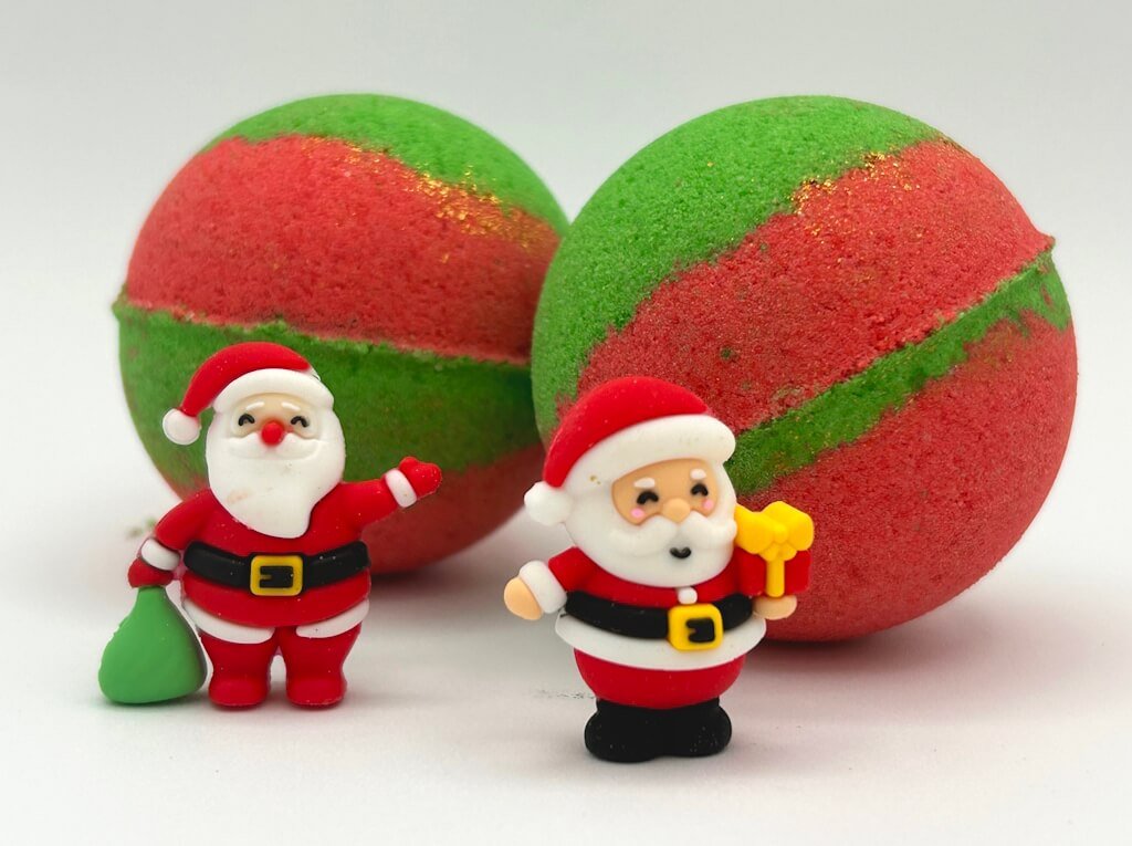 Christmas Stocking Stuffer Kids Bath Bomb with Santa Inside - Berwyn Betty's Bath & Body Shop