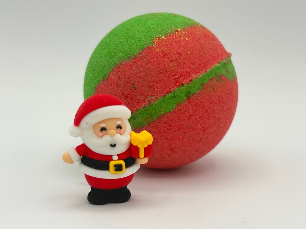 Christmas Stocking Stuffer Kids Bath Bomb with Santa Inside - Berwyn Betty's Bath & Body Shop