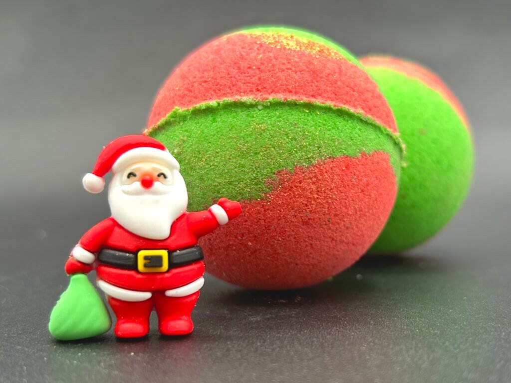 Christmas Stocking Stuffer Kids Bath Bomb with Santa Inside - Berwyn Betty's Bath & Body Shop