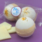 Coconut Scented Bath Bombs with Handmade Soap Inside - 2 ct - Berwyn Betty's Bath & Body Shop