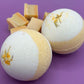 Coconut Scented Bath Bombs with Handmade Soap Inside - 2 ct - Berwyn Betty's Bath & Body Shop