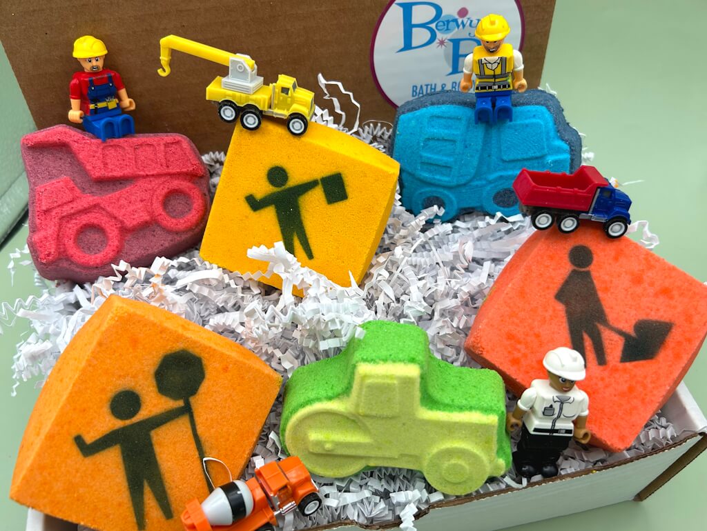 CONSTRUCTION Kids Bath Bombs Collection Box - 6 ct