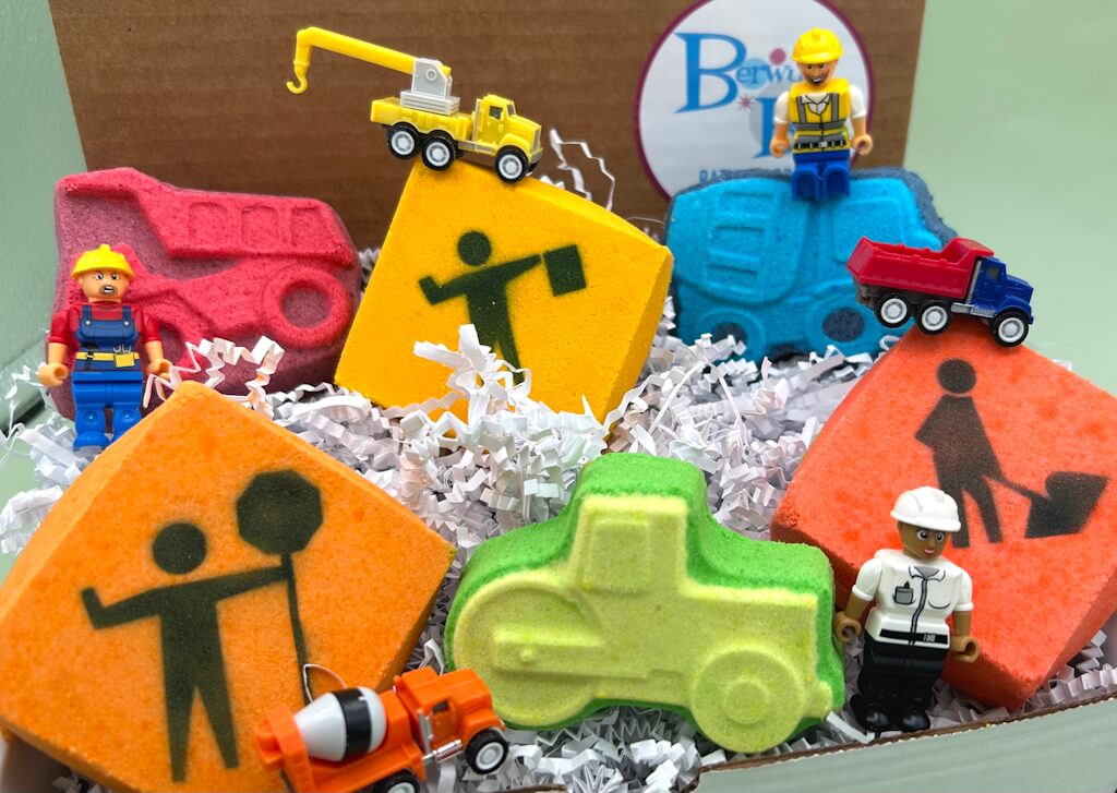 Construction Kids Bath Bombs Collection - 6 ct - Berwyn Betty's Bath & Body Shop