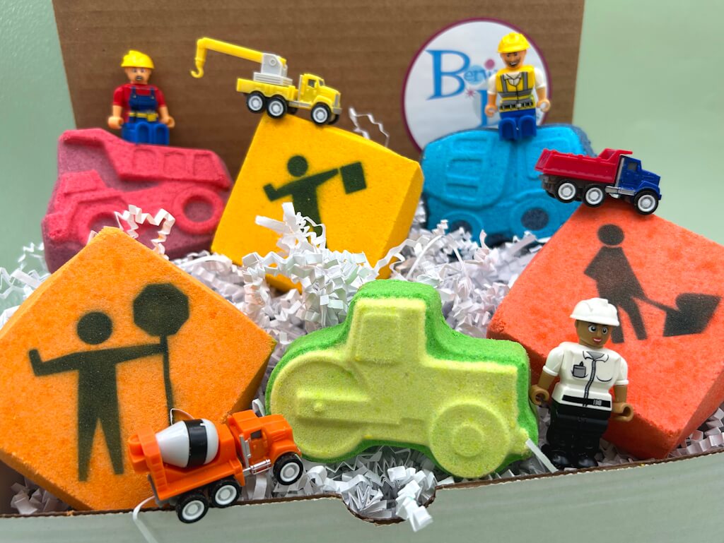 CONSTRUCTION Kids Bath Bombs Collection Box - 6 ct