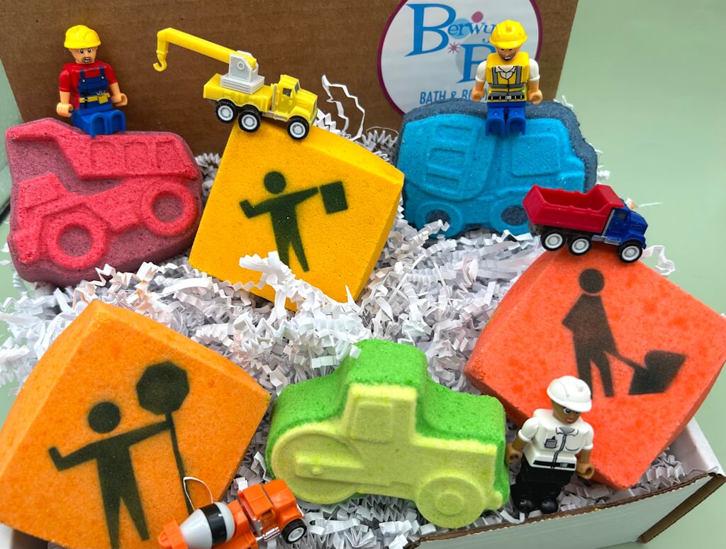 Construction Kids Bath Bombs Collection - 6 ct - Berwyn Betty's Bath & Body Shop