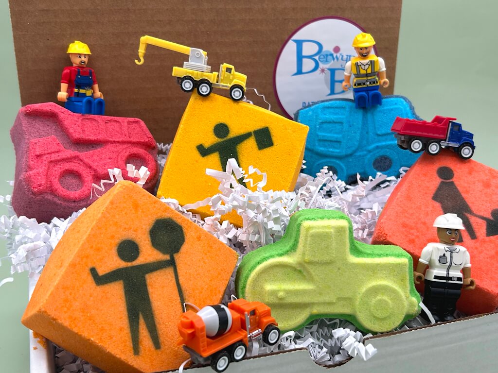 CONSTRUCTION Kids Bath Bombs Collection Box - 6 ct