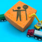 Construction Sign Kids Bath Bomb with Construction Truck Toy Inside - Berwyn Betty's Bath & Body Shop