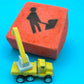 Construction Sign Kids Bath Bomb with Construction Truck Toy Inside - Berwyn Betty's Bath & Body Shop
