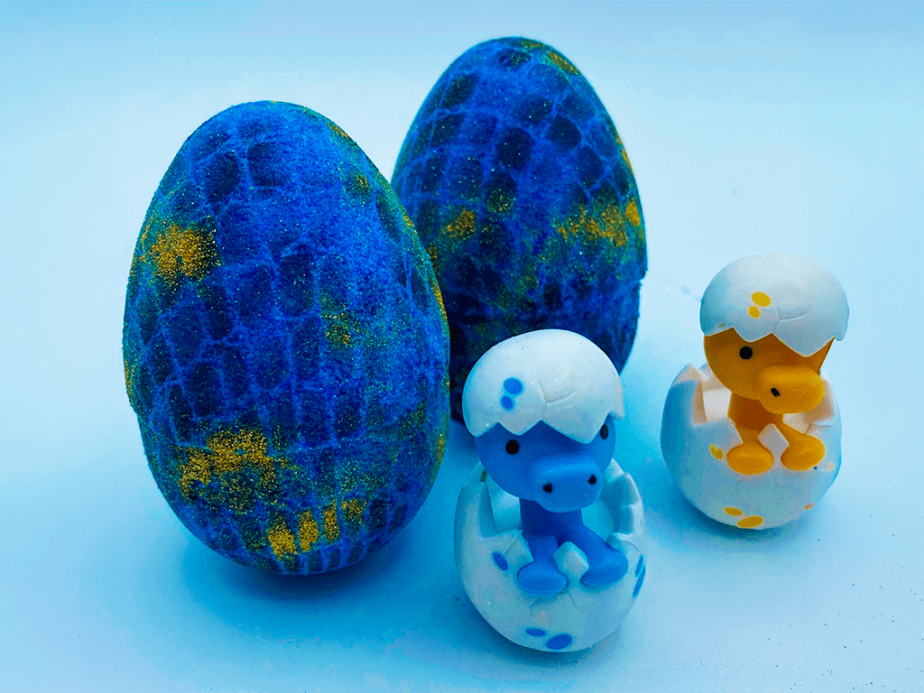 Dino Egg Kids Bath Bomb with Toy Inside - Berwyn Betty's Bath & Body Shop