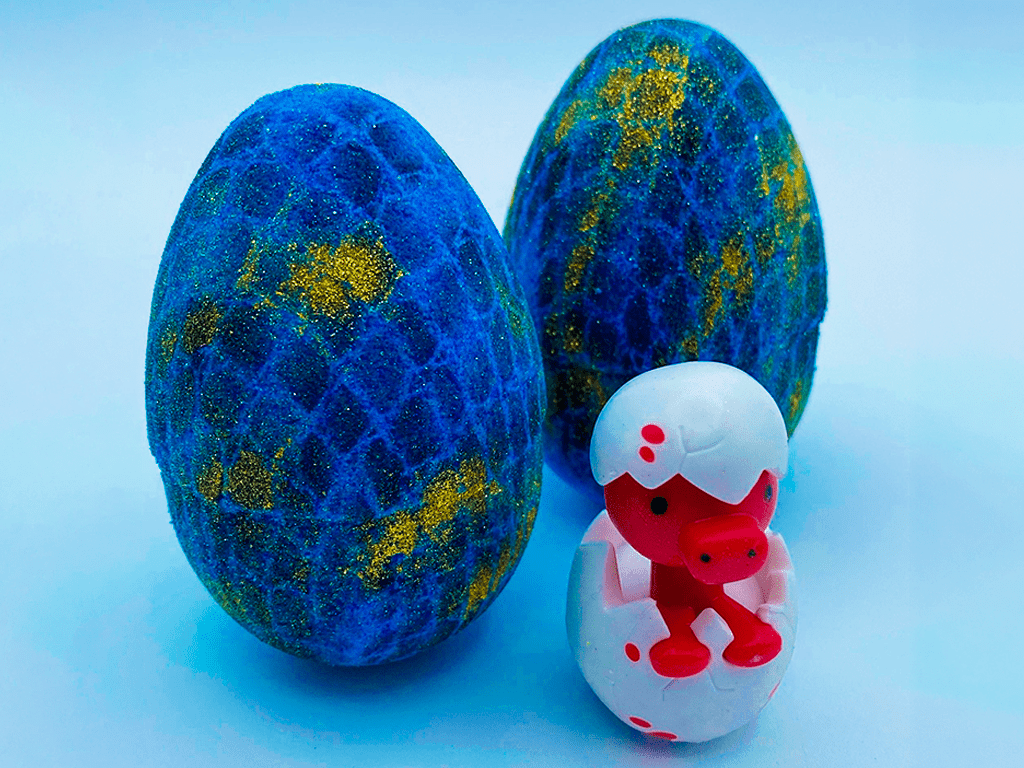 Dino Egg Kids Bath Bomb with Toy Inside - Berwyn Betty's Bath & Body Shop