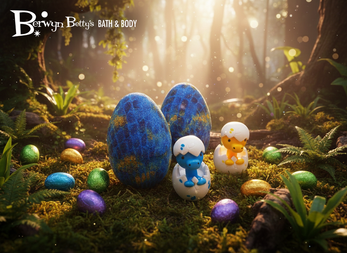 Dino Egg Kids Bath Bomb with Toy Inside - Berwyn Betty's Bath & Body Shop