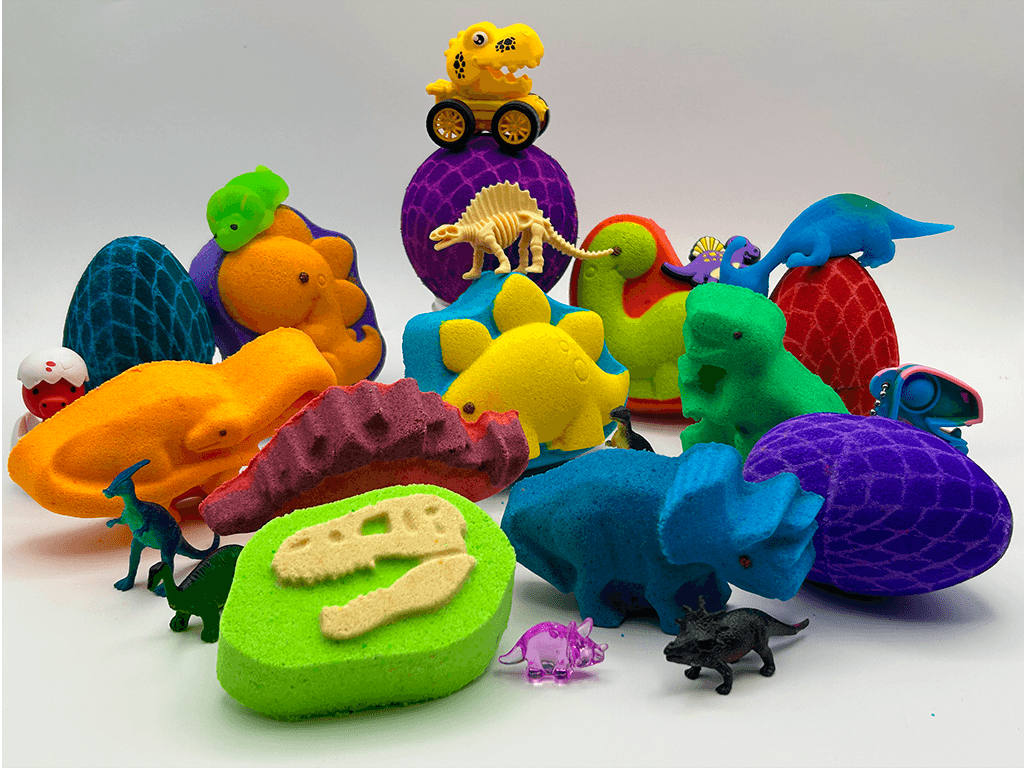 Dinosaur Bath Bomb Collection Box – 6 ct - Berwyn Betty's Bath & Body Shop
