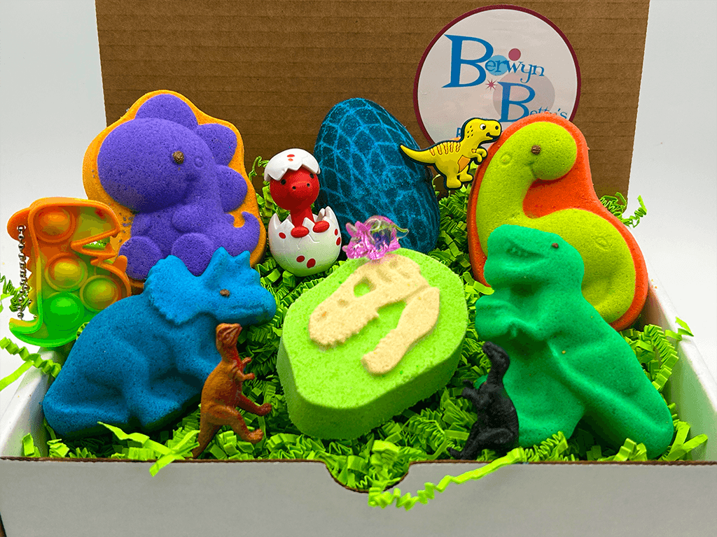 Dinosaur Bath Bomb Collection Box – 6 ct - Berwyn Betty's Bath & Body Shop