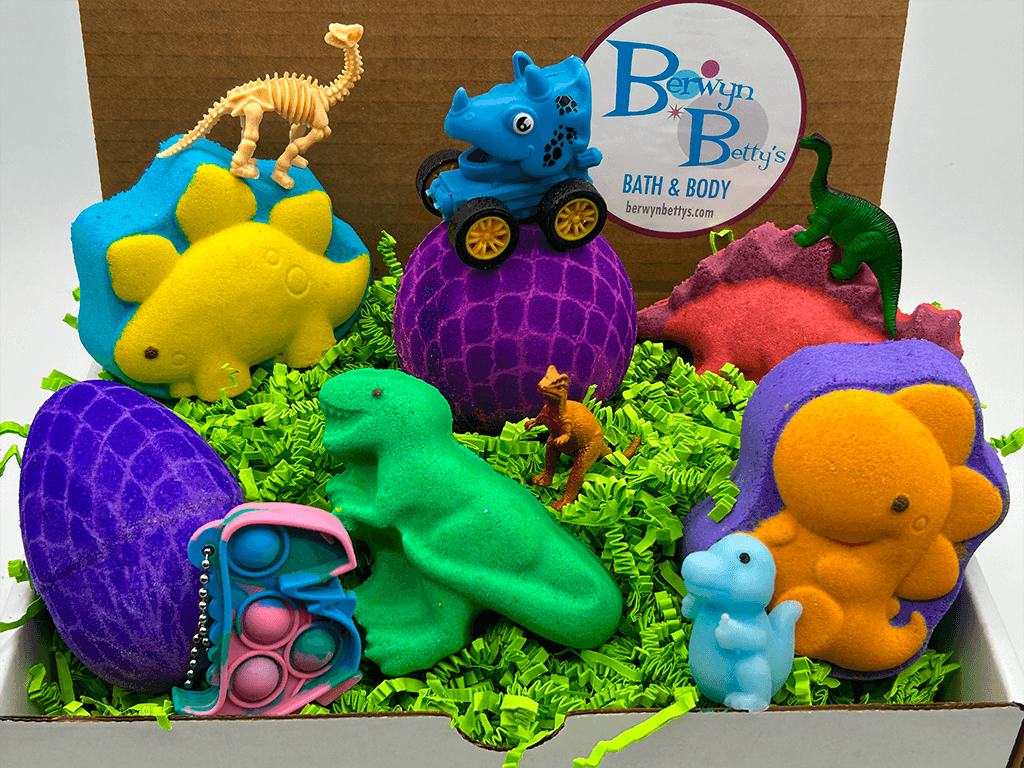 Dinosaur Bath Bomb Collection Box – 6 ct - Berwyn Betty's Bath & Body Shop
