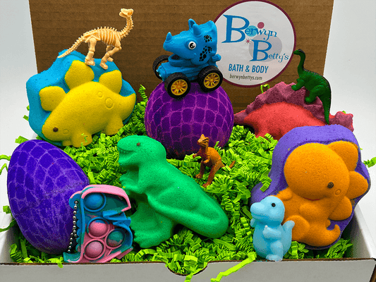 Dinosaur Bath Bomb Collection Box – 6 ct - Berwyn Betty's Bath & Body Shop