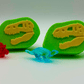 Dinosaur Fossil Kids Bath Bomb with Crystal Dinosaur Figure Inside - Berwyn Betty's Bath & Body Shop