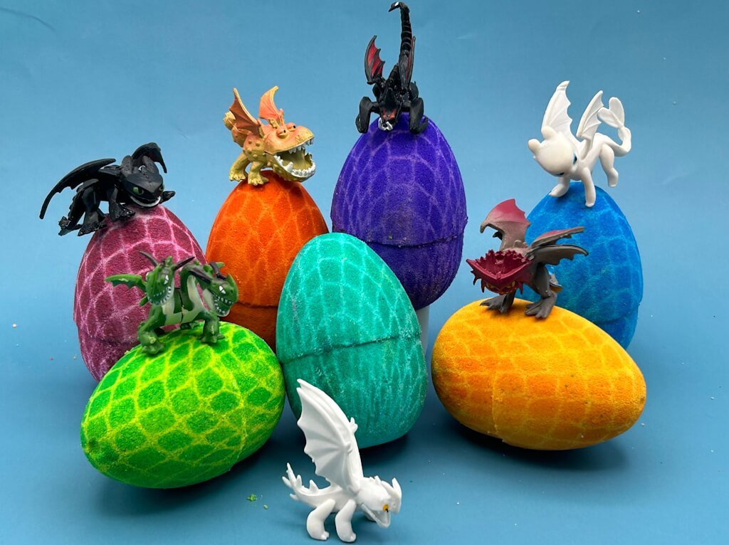 Dragon Egg Kids Bath Bomb with Dragon Toy Inside - Berwyn Betty's Bath & Body Shop