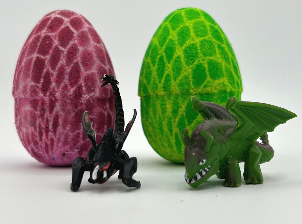 Dragon Egg Kids Bath Bomb with Toy Inside Gift Box - 4 ct - Berwyn Betty's Bath & Body Shop
