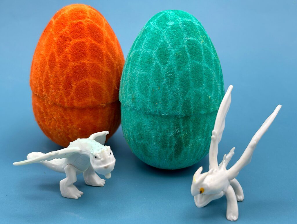 Dragon Egg Kids Bath Bomb with Toy Inside Gift Box - 4 ct - Berwyn Betty's Bath & Body Shop