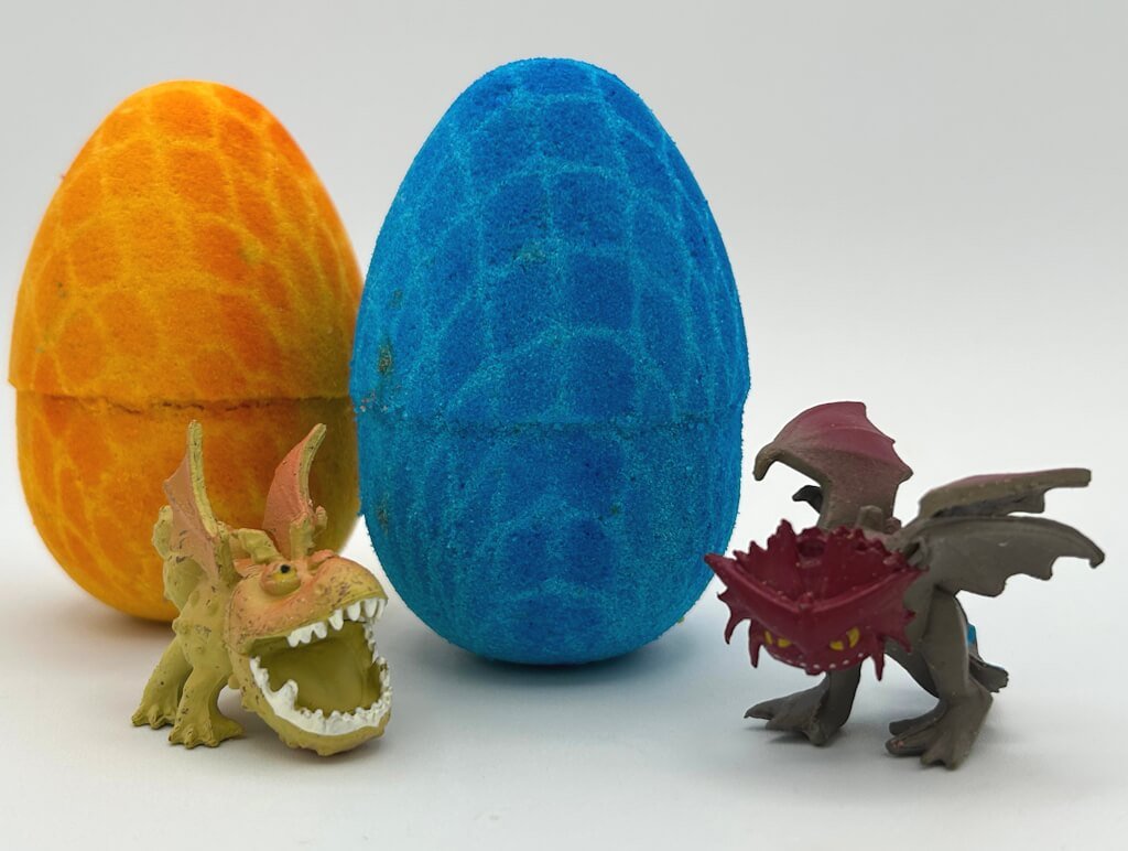 Dragon Egg Kids Bath Bomb with Toy Inside Gift Box - 4 ct - Berwyn Betty's Bath & Body Shop