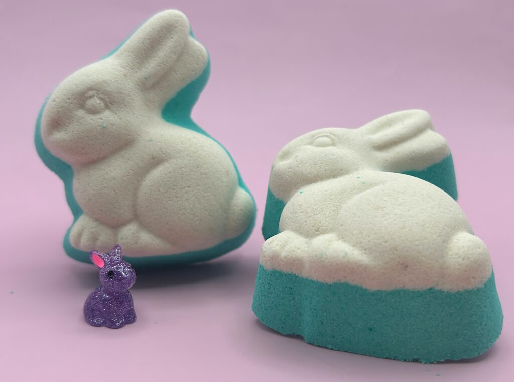 Easter Bunny Kids Bath Bomb with Sparkle Bunny Toy Inside - Berwyn Betty's Bath & Body Shop