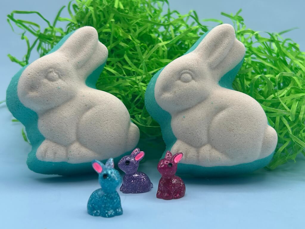 Easter Bunny Kids Bath Bomb with Sparkle Bunny Toy Inside - Berwyn Betty's Bath & Body Shop