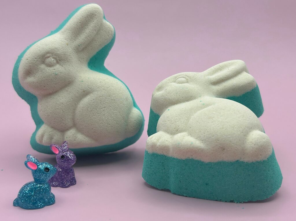 Easter Bunny Kids Bath Bomb with Sparkle Bunny Toy Inside - Berwyn Betty's Bath & Body Shop