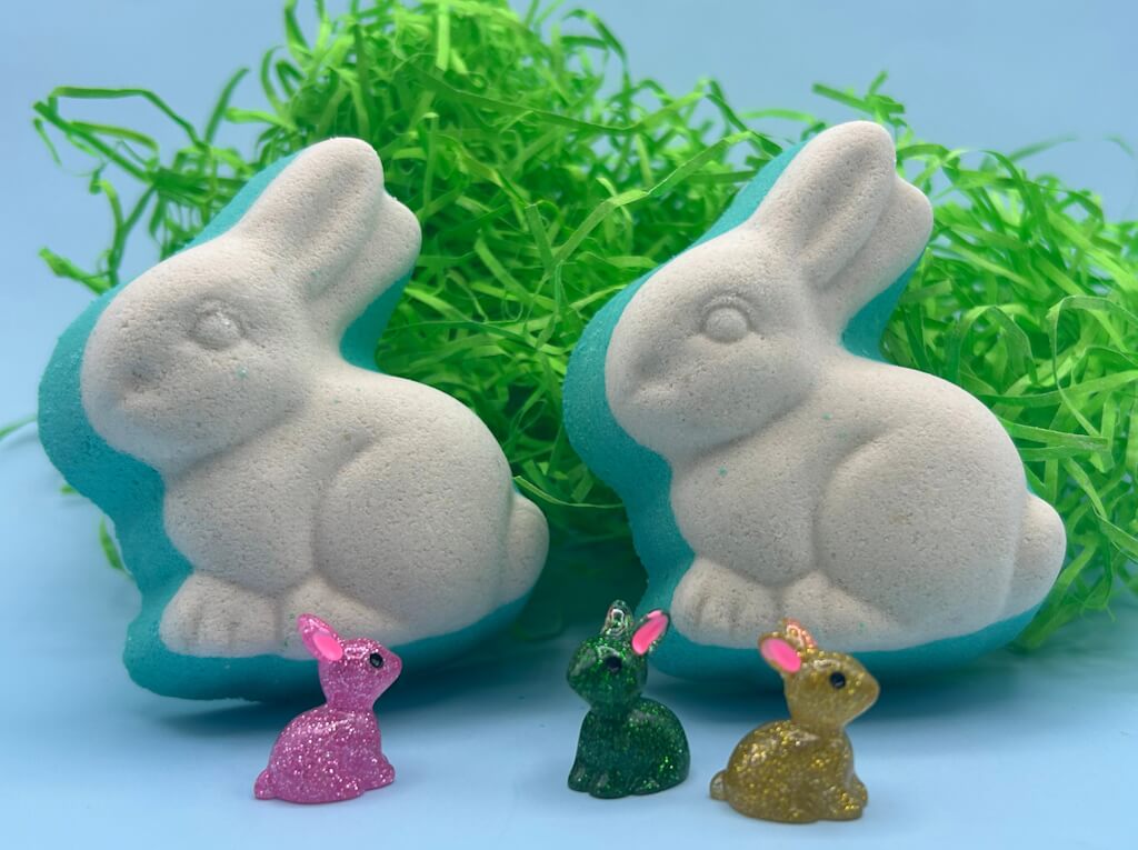 Easter Bunny Kids Bath Bomb with Sparkle Bunny Toy Inside - Berwyn Betty's Bath & Body Shop