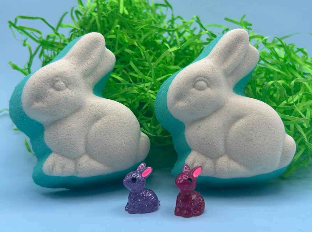 Easter Bunny Kids Bath Bomb with Sparkle Bunny Toy Inside - Berwyn Betty's Bath & Body Shop