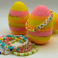 Easter Egg Kids Bath Bomb with Easter Bracelet Inside - Berwyn Betty's Bath & Body Shop