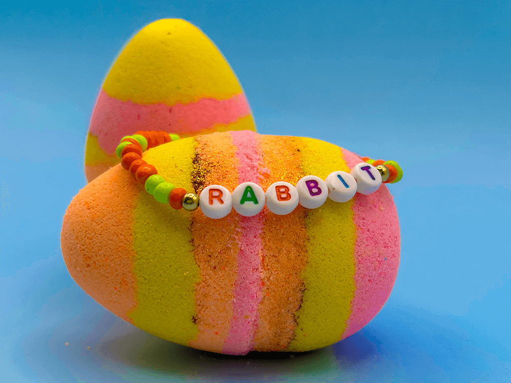Easter Egg Kids Bath Bomb with Easter Bracelet Inside - Berwyn Betty's Bath & Body Shop