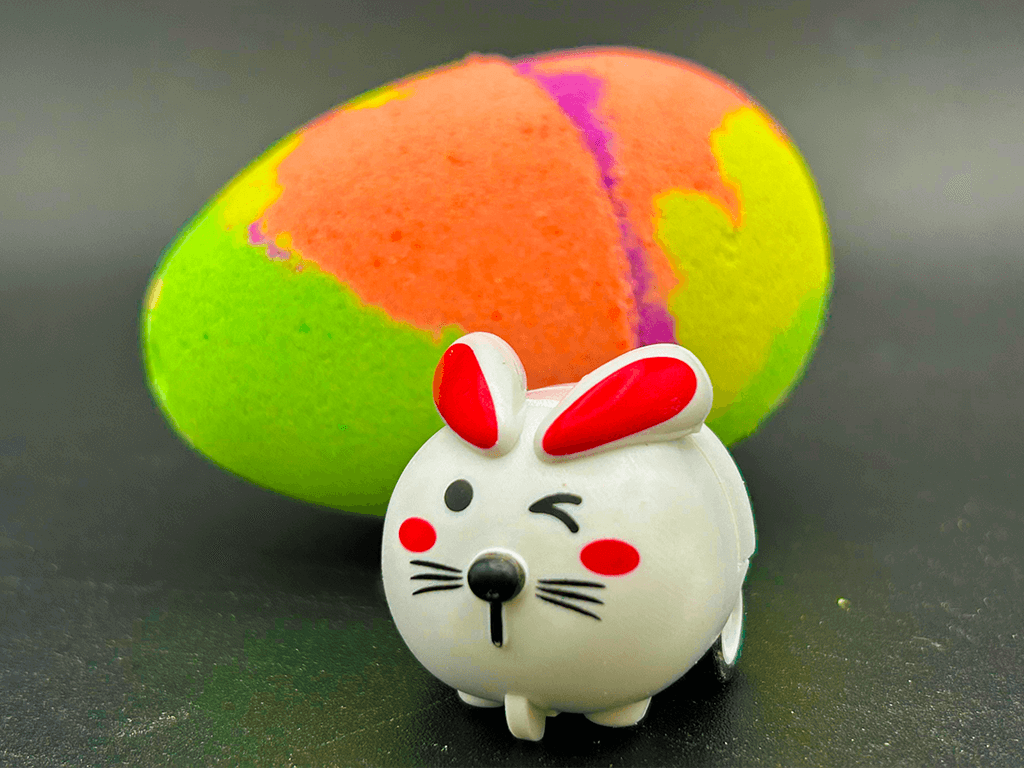 Easter Kids Bath Bomb with Pullback Bunny Racer Toy Inside - Berwyn Betty's Bath & Body Shop