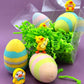 Easter Rainbow Egg Bath Bomb Gift Box with Toy Ducks Inside - 4 ct - Berwyn Betty's Bath & Body Shop