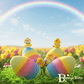Easter Rainbow Egg Bath Bomb Gift Box with Toy Ducks Inside - 4 ct - Berwyn Betty's Bath & Body Shop