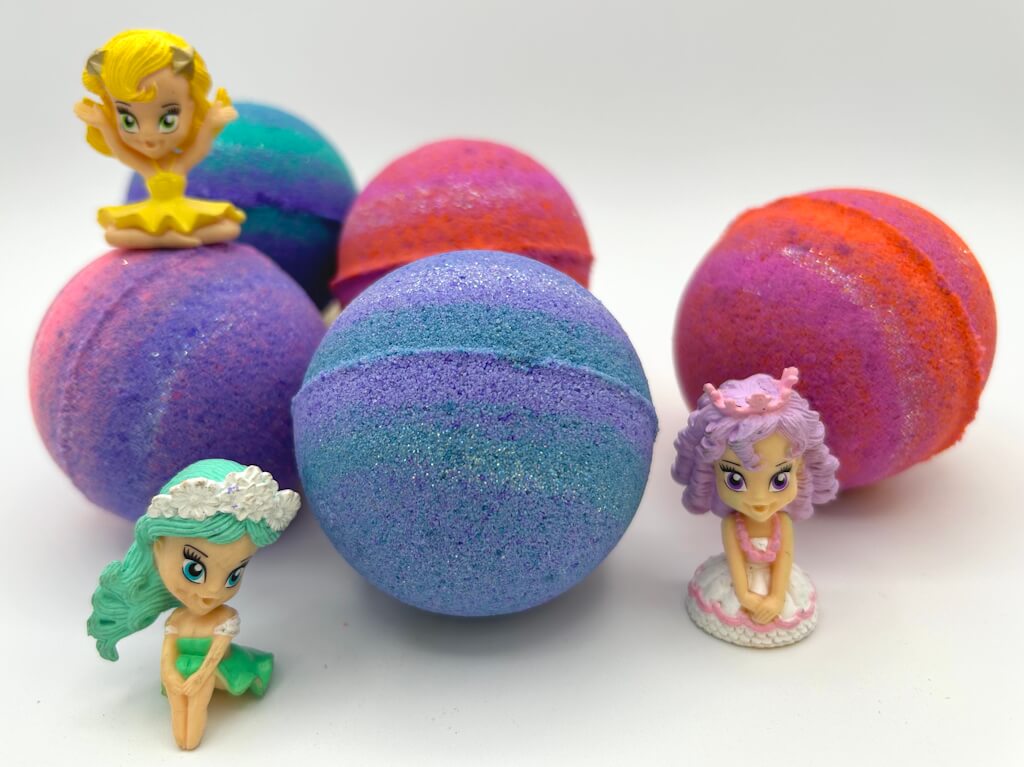 Enchanted Kids Bath Bomb Gift Box with Toy Figurines Inside - 4 ct - Berwyn Betty's Bath & Body Shop