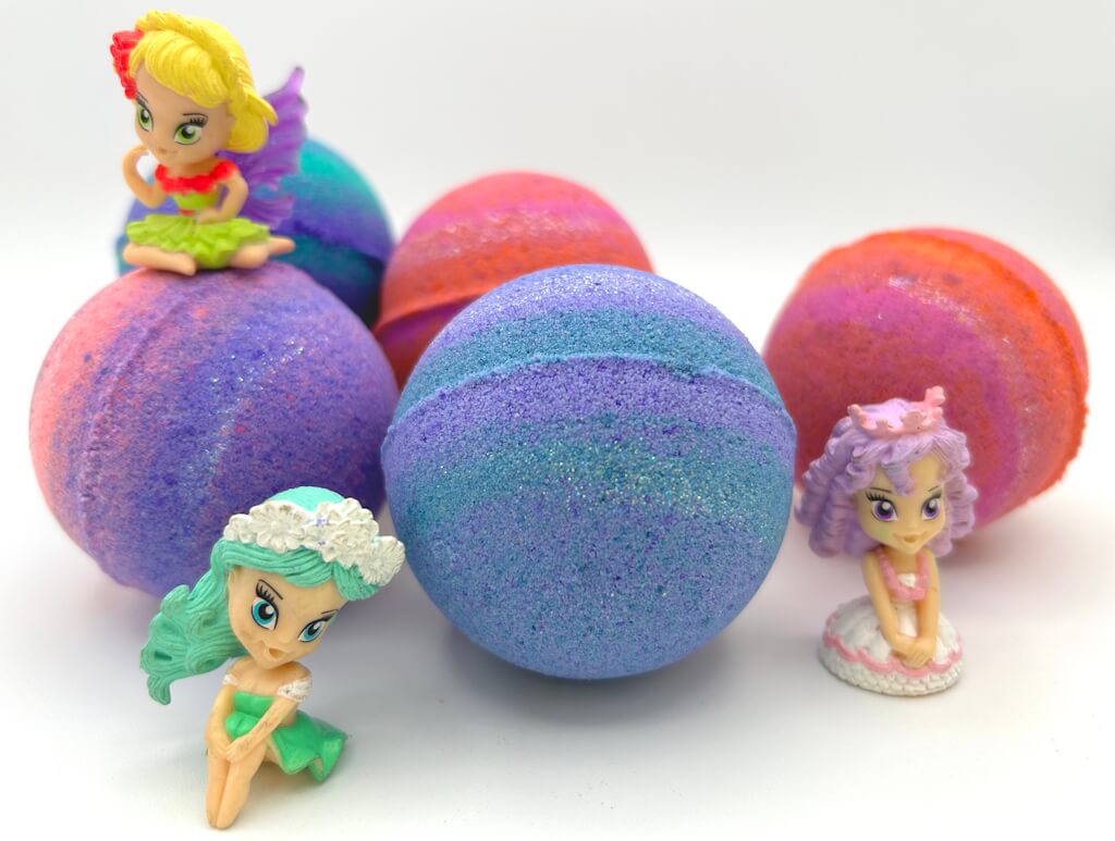 Enchanted Kids Bath Bomb Gift Box with Toy Figurines Inside - 4 ct - Berwyn Betty's Bath & Body Shop