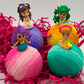 Enchanted Themed Kids Bath Bomb Gift Box with Toy Figurines Inside - 4 ct - Berwyn Betty's Bath & Body Shop
