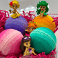 Enchanted Themed Kids Bath Bomb Gift Box with Toy Figurines Inside - 4 ct - Berwyn Betty's Bath & Body Shop
